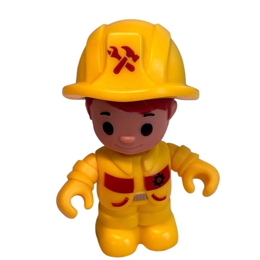Construction Worker Engineer Little People Toy Action Figure Pretend Play